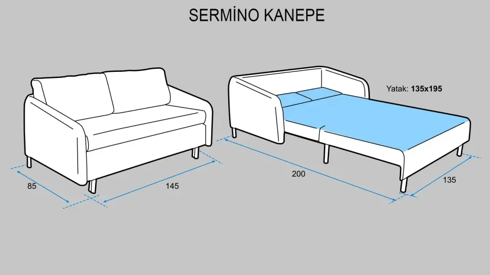 Sermino İkili Yataklı Koltuk
