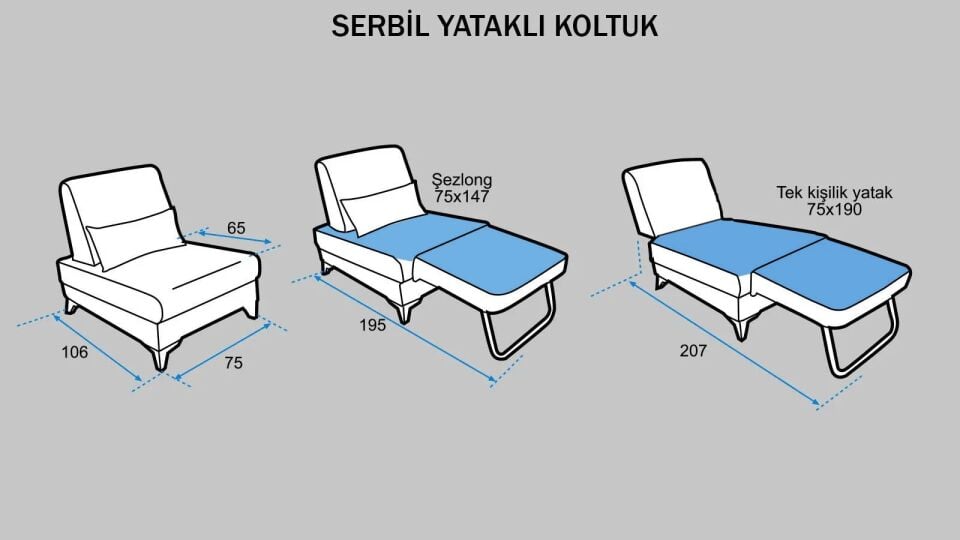 Serbil Şezlong Berjer