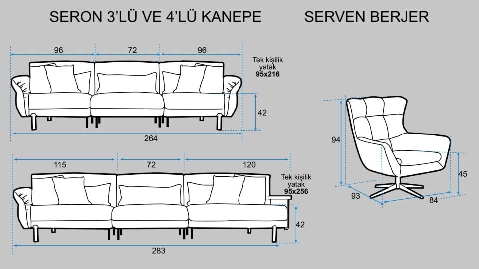 Seron Salon Koltuk Takımı