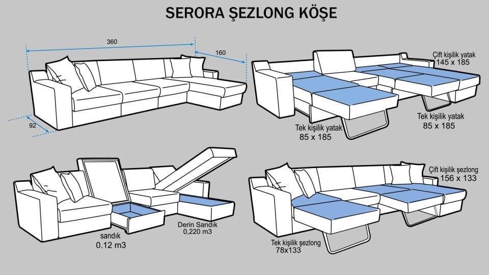 Serora Şezlonglu Köşe 360×160