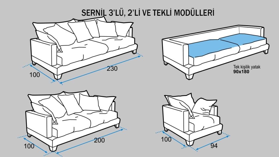 Sernil Pofuduk Salon Koltuk Takım