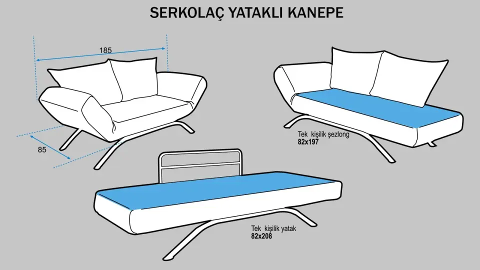 Serkolaç 2'li Kanepe
