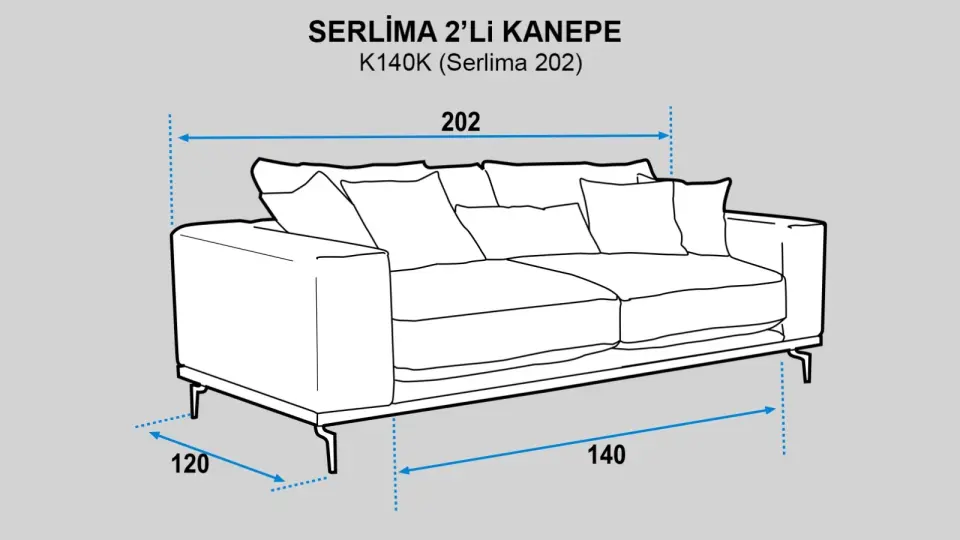Serlima 2'li Kanepe