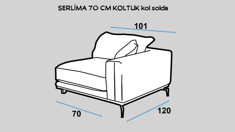 Serlima 70cm Modül Sol Kollu