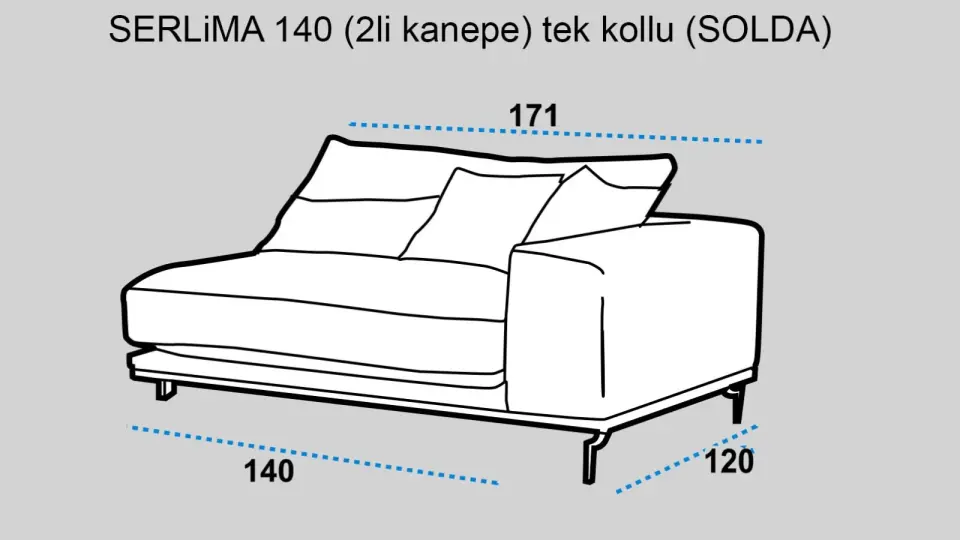 Serlima 140 cm Sol Kollu Modül
