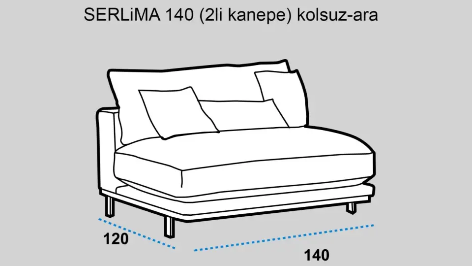 Serlima 140 cm Ara Modül