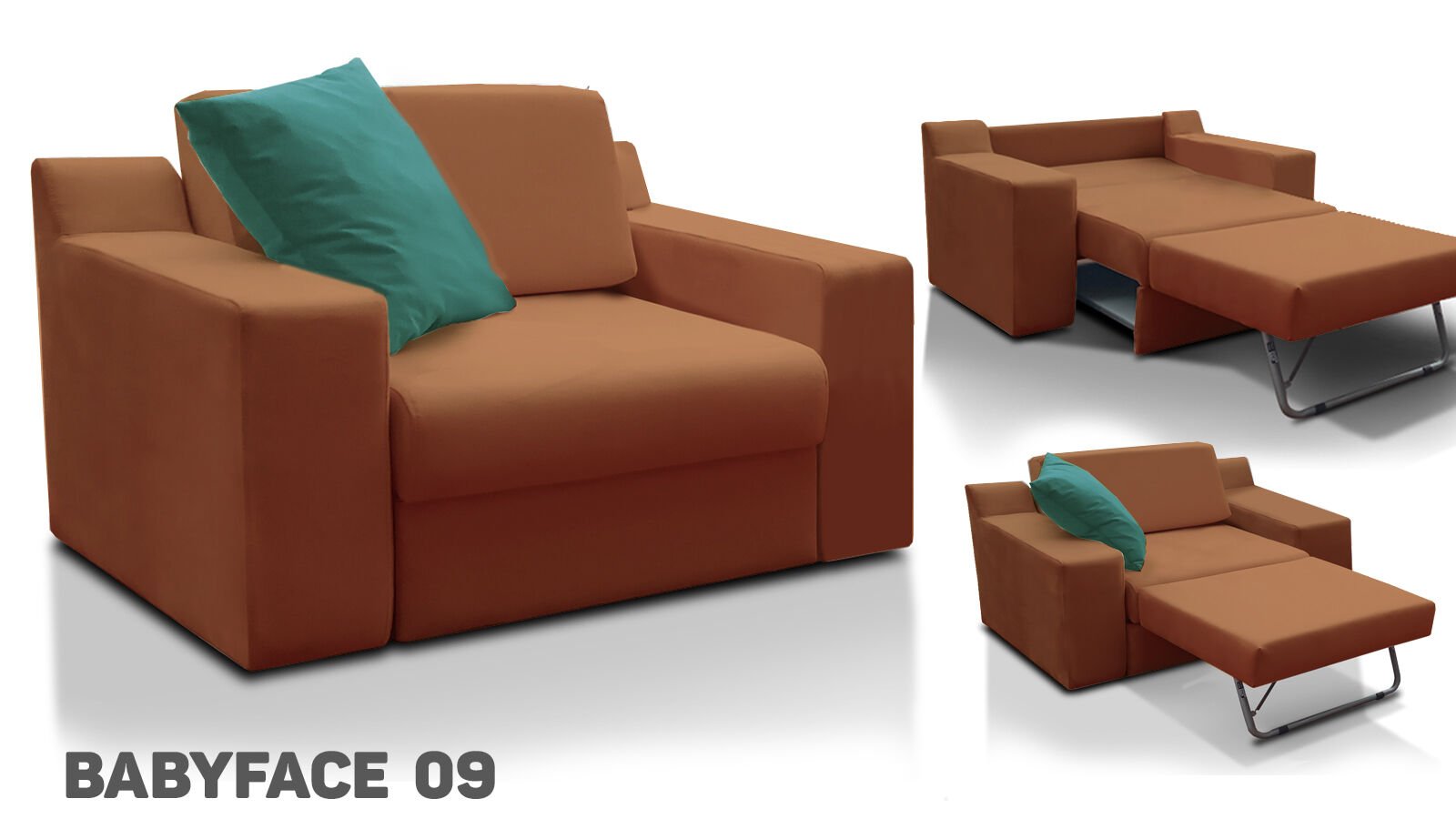 Serora Yataklı Koltuk Kadife BabyFace 09