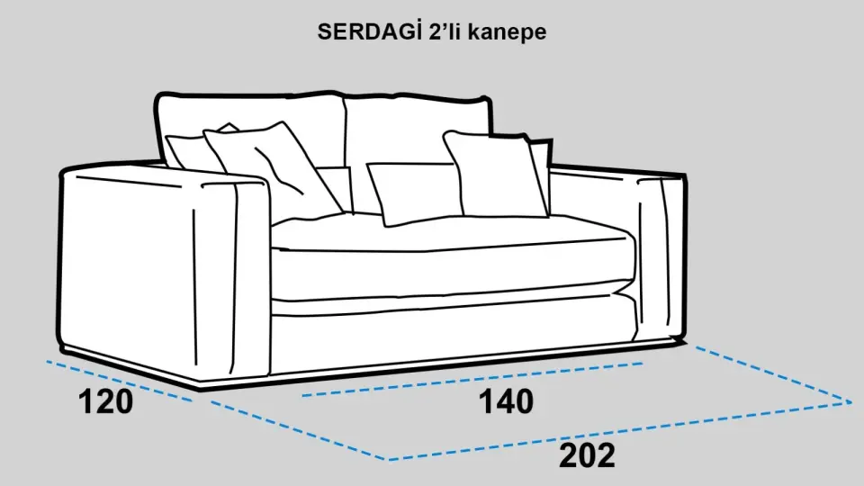 Serdagi 2'li Pofuduk Kanepe