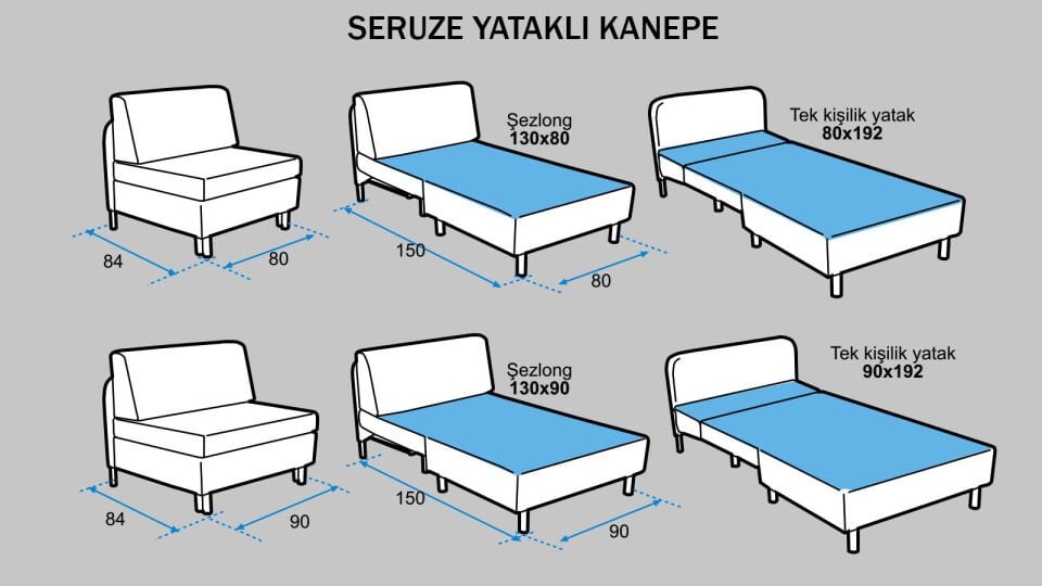 Seruze Yataklı Tekli Koltuk / Sadece Kurumlara Satış