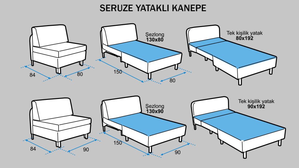 Seruze Yataklı Tekli Koltuk / Sadece Kurumlara Satış