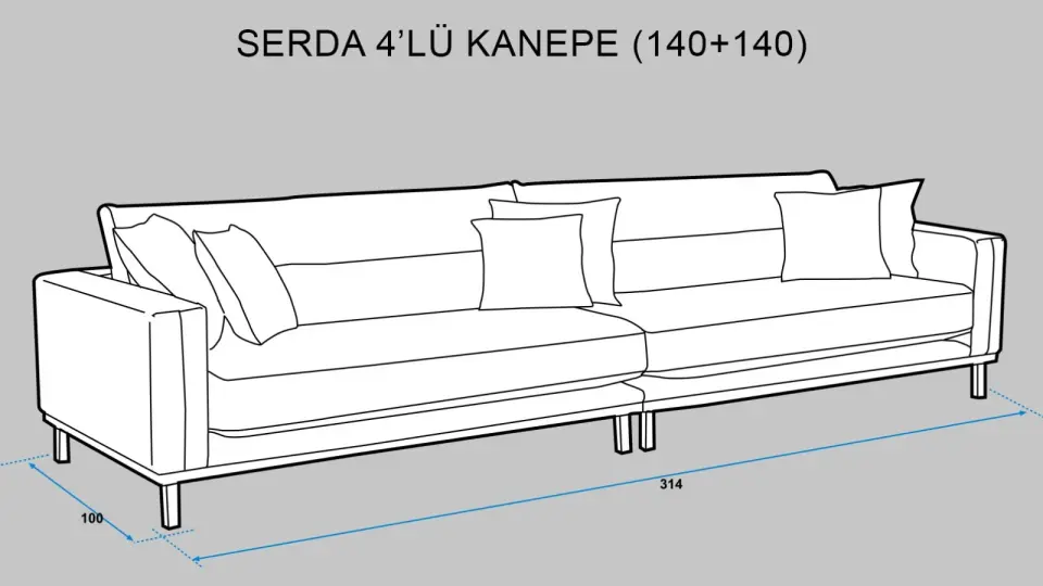 Serda SR 4'lü Kanepe