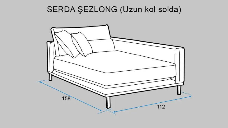 Serda SR Şezlong Modül Uzun Kol Sol