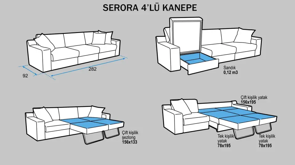 Serora 4'lü Koltuk