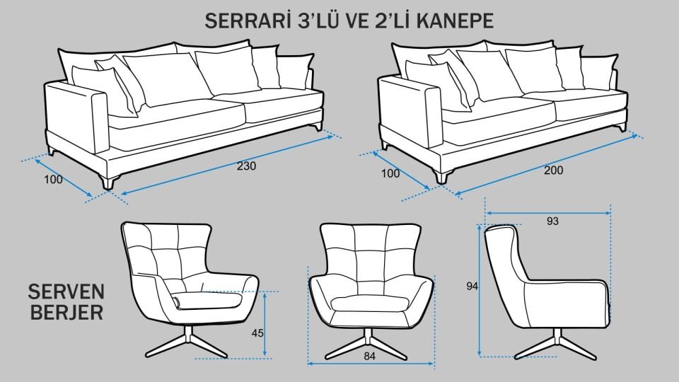 Serrari & Serven Takım (3+2+1)