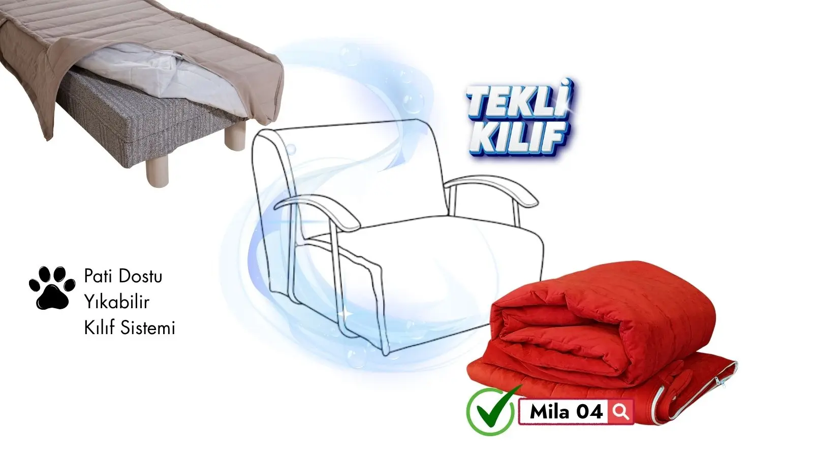 Serdamen Tekli Koltuk KIlıfı Mila 04