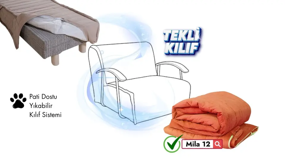Serdamen Tekli Koltuk KIlıfı Mila 12
