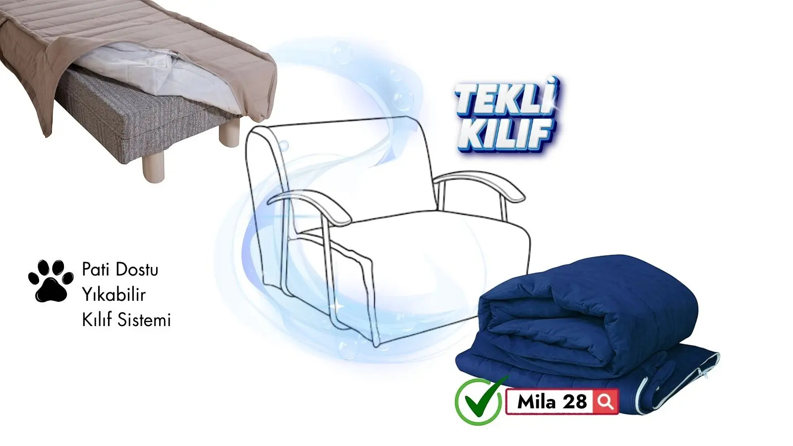 Serdamen Tekli Koltuk KIlıfı Mila 28