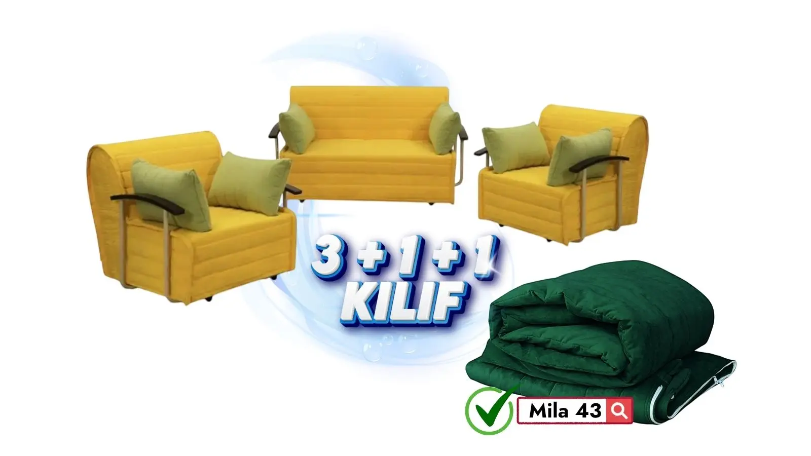 Serdamen 3+1+1  Takim Koltuk Kılıfı Mila 43