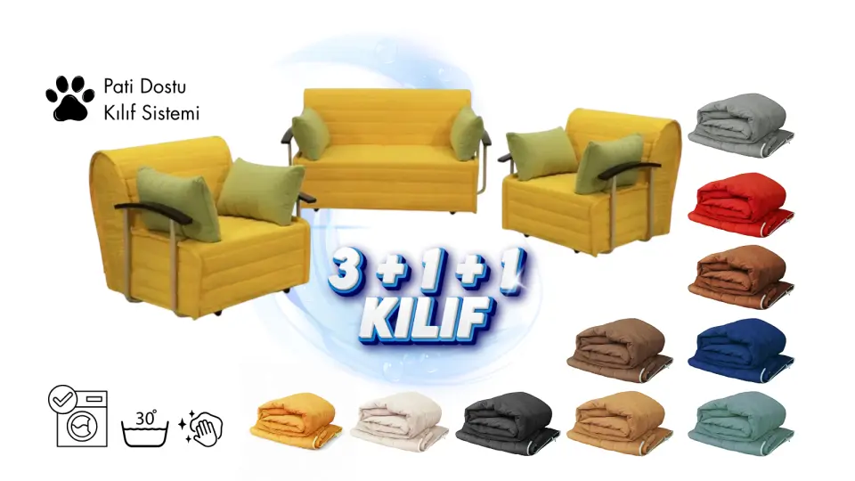 Serdamen 2+1+1  Takim Koltuk Kılıfı Mila 25