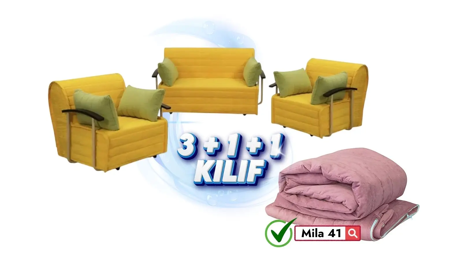 Serdamen 2+1+1  Takim Koltuk Kılıfı Mila 41