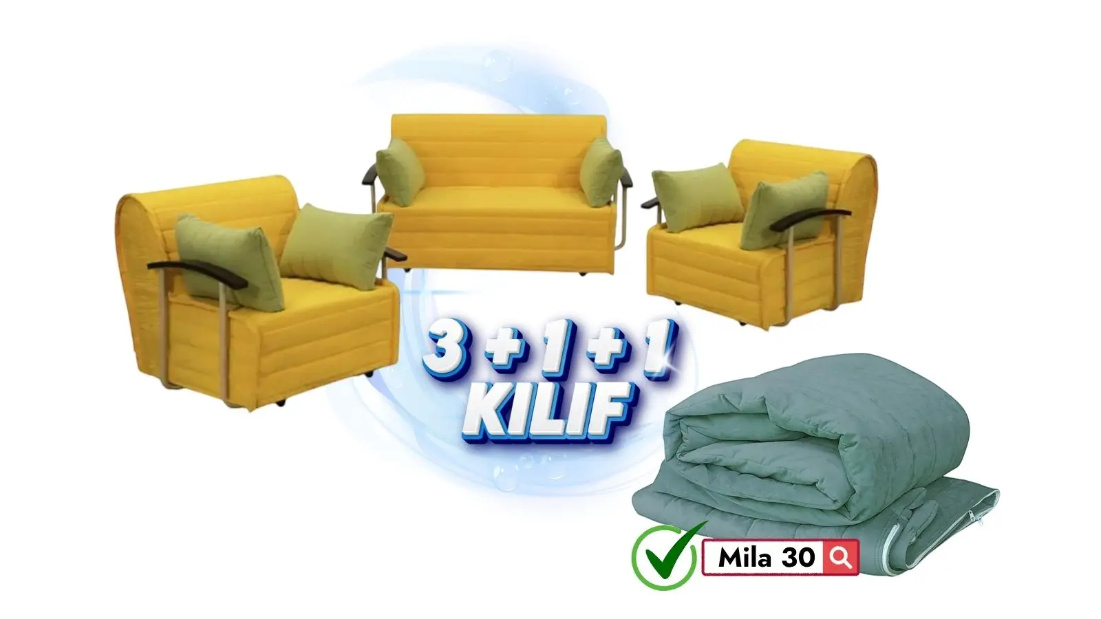 Serdamen 3+1+1  Takim Koltuk Kılıfı Mila 30