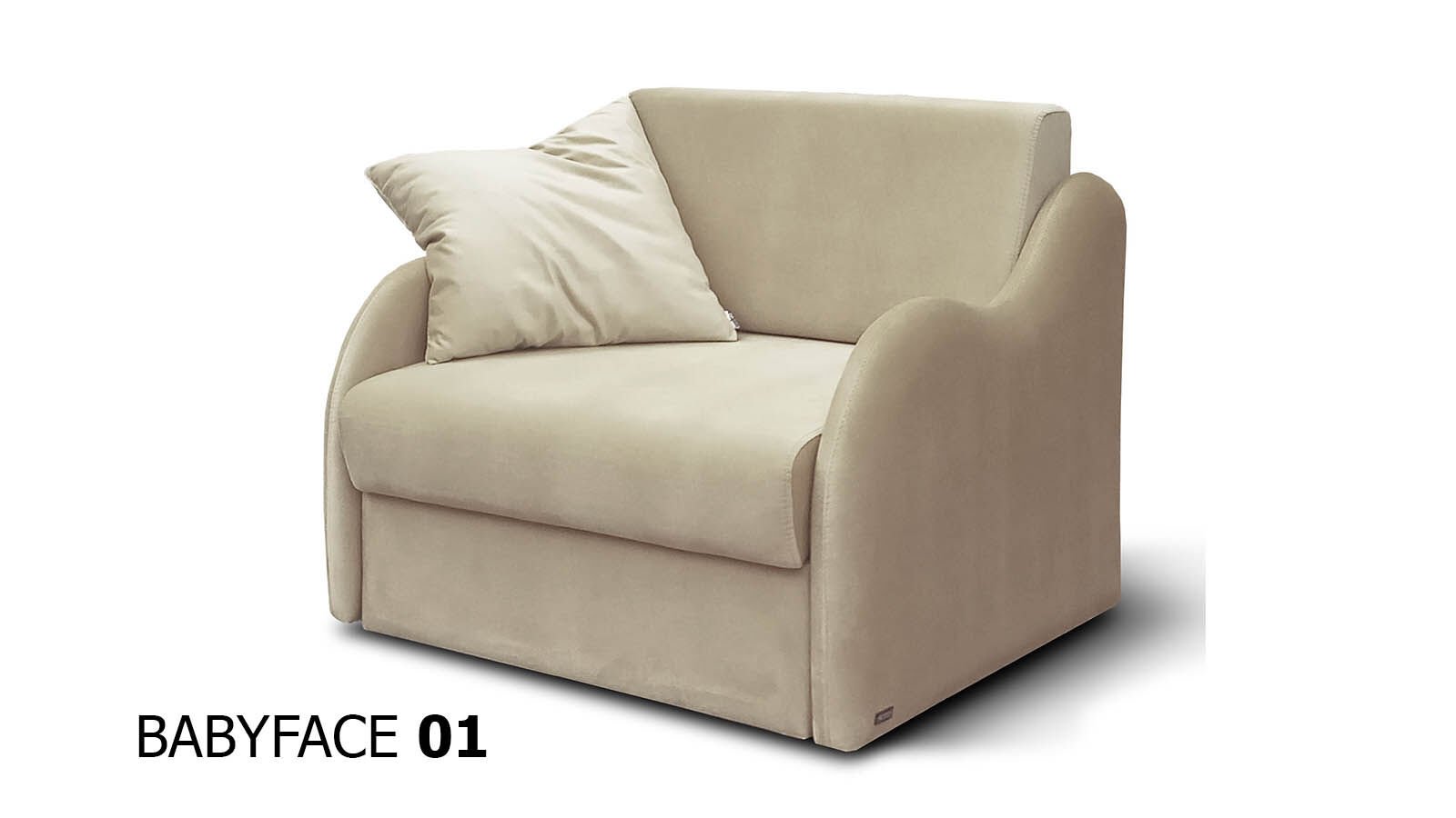 Servidi Tekli Yataklı Koltuk Kadife BabyFace 01
