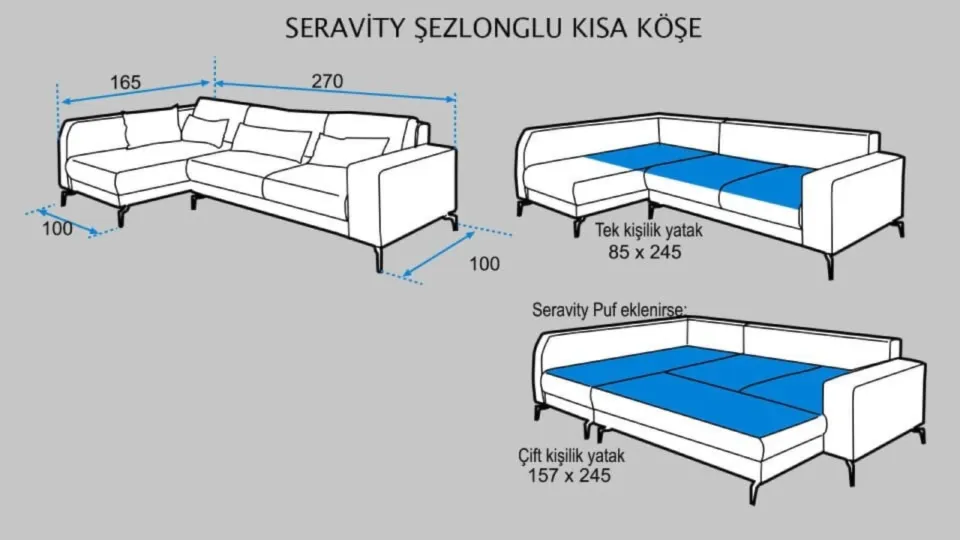 Seravity Şezlong Köşe