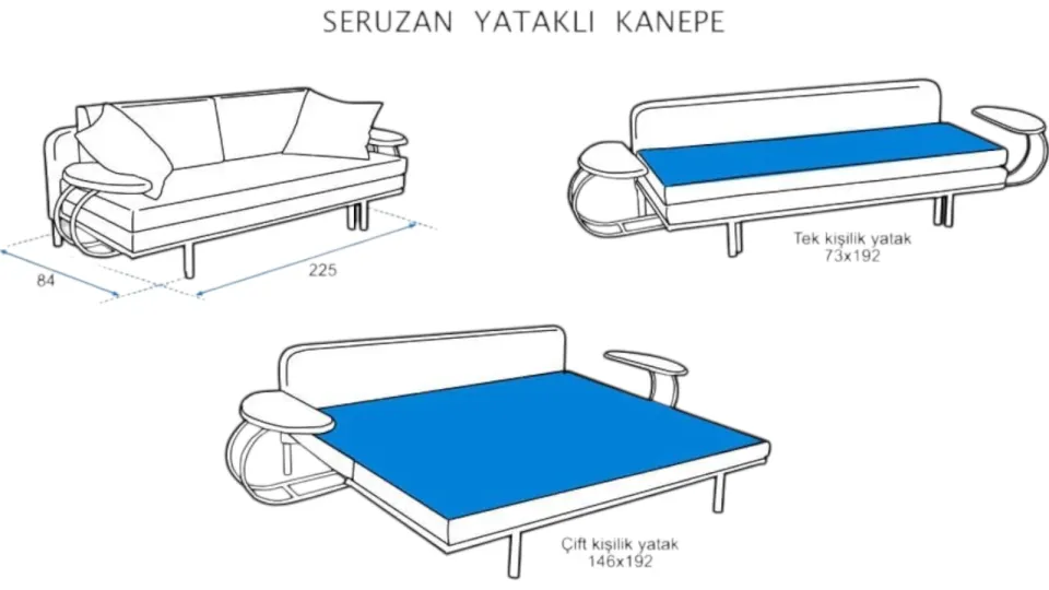 Seruzan 3'lü Koltuk