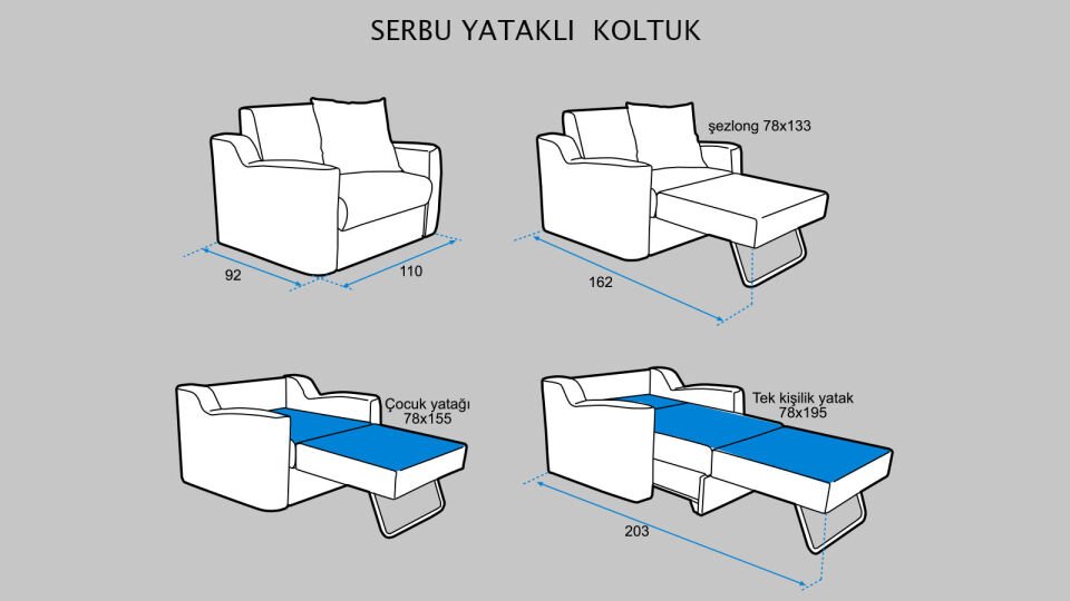 Serbu Tekli Yataklı Koltuk