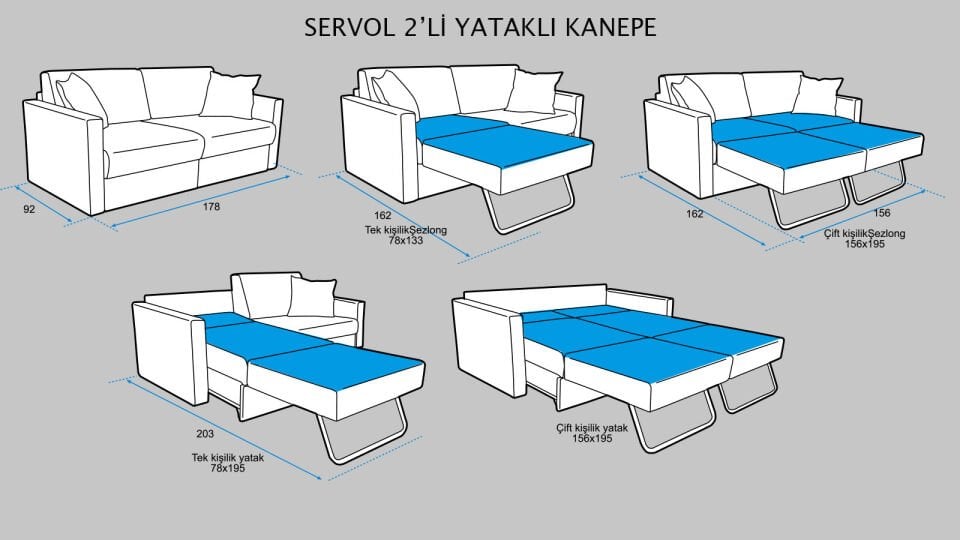 Servol 2'li Yataklı Koltuk