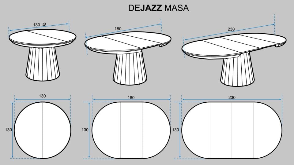 Dejazz Yuvarlak Masa
