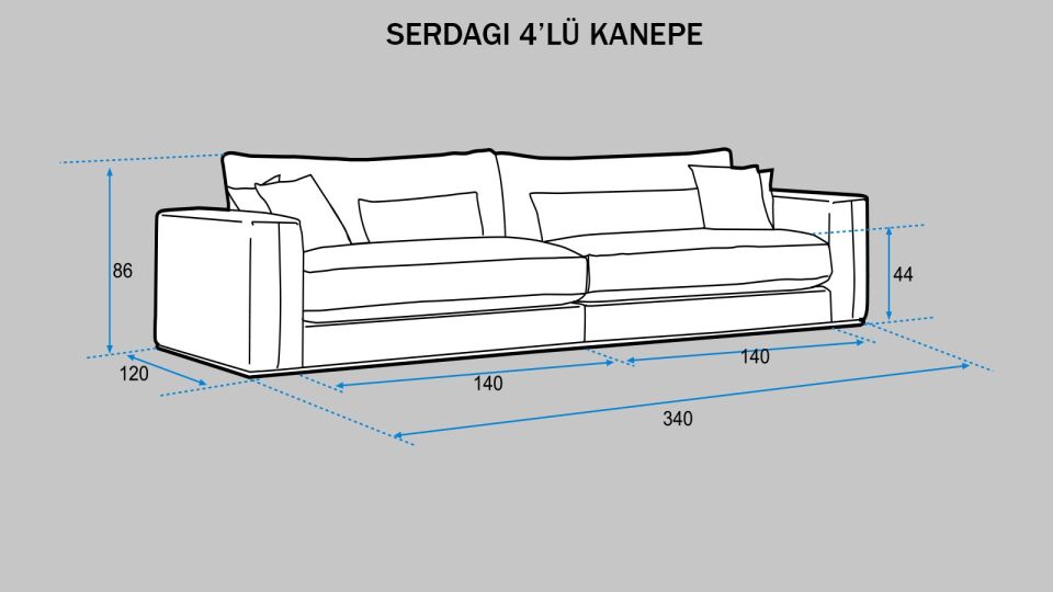 Serdagi Koltuk - 340 cm