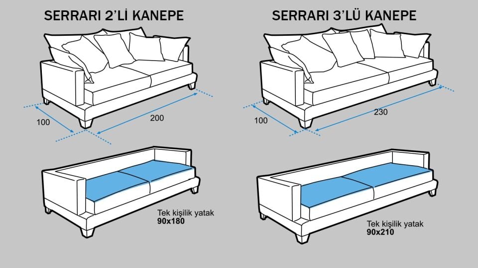 Serrari 3'lü Koltuk