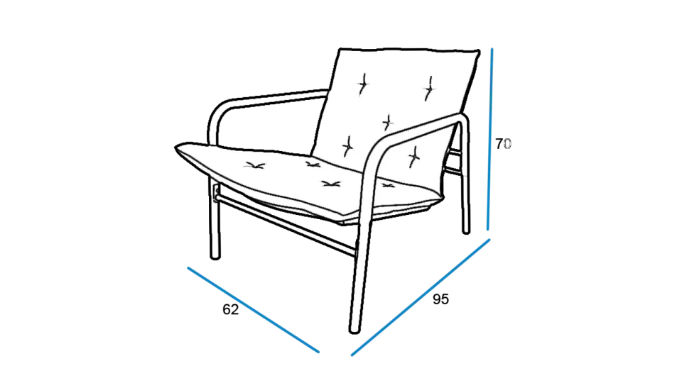 Serdem Tekli Metal Koltuk