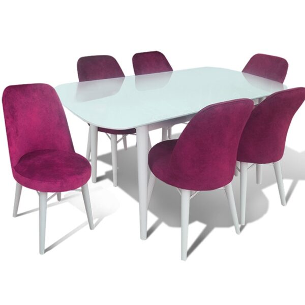 Aysan Beyaz Lake Mutfak Masası & 6 Sandalye